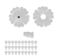 Socobeta Mangeoire à Fleurs de Remplacement pour Colibris, 30 Pièces, Ports d'alimentation pour Oiseaux Suspendus Colorés pour Le Jardin et L'extérieur (Blanche)