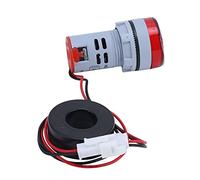 Socobeta Mini Ampèremètre Numérique, Faible Consommation D'énergie, Signal Lumineux pour une Utilisation économe en énergie (Rouge)