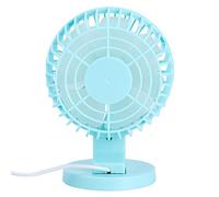 Socobeta Mini Ventilateur de Bureau Portable alimenté par USB, 2 Vitesses, avec Tête Réglable à 45 Degrés, pour Bureau, Maison, Chambre à Coucher (Bleu)