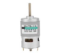 Socobeta Moteur 775 DC 80 W, Couple élevé, Arbre D'extension 12 V/24 V pour L'automatisation Robotique et Les Applications Industrielles (100RPM)