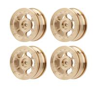 Socobeta Moyeux de Roue en Laiton de 0,7 Pouces pour Voitures sur Chenilles RC, Conception Optimisée pour de Meilleures Performances et stabilité, Compatibles avec L'échelle SCX30 1/30, Lot de 4