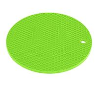 Socobeta Napperon de Table en Silicone, Coussin Isolant épais pour Table de Cuisine, Résistant à la Chaleur pour Four à -Ondes, Tapis de Forme Ronde de qualité Alimentaire (Verte)