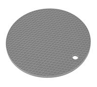 Socobeta Napperon de Table en Silicone, Coussin Isolant épais pour Table de Cuisine, Résistant à la Chaleur pour Four à -Ondes, Tapis de Forme Ronde de qualité Alimentaire (Gris)