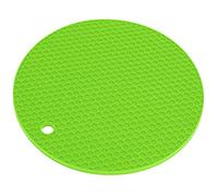 Socobeta Napperon Rond Propre et élégant - Coussin Isolant en Silicone Résistant à la Chaleur pour Table de Cuisine (Verte)