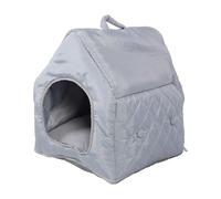 Socobeta Niche D'intérieur Portable pour Animaux de Compagnie, Grotte pour Chat Douce et Confortable pour Chats et Petits Chiens 23,62 X 20,87 X 17,72 Pouces (Grise)
