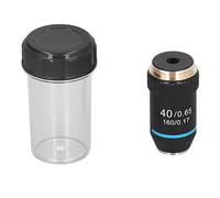Socobeta Objectif de Microscope Achromatique Lentille à Fort Grossissement 40X pour la Recherche de Travaux D'étude avec Dispositif de Protection et Ressort pour Microscopes Biologiques 0,8" RMS Noir