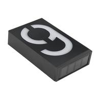 Socobeta Panneau Lumineux D'extérieur à LED à énergie Solaire avec Chiffres Clairs pour Portes de Pièce, Portes Murales et de Couloir, Commande Manuelle + Contrôle de la Lumière (Numéro 6)