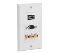 Socobeta Panneau multimédia intégré de Protection Multi-Niveaux avec Prise Murale Trois-en-Un avec Port HDMI VGA