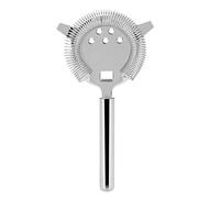 Socobeta Passoire à Cocktail en Acier Inoxydable, Outil de Barre à Ressort en Spirale pour Filtrer la Glace et les Fruits dans les Boissons Mélangées (grand argent)