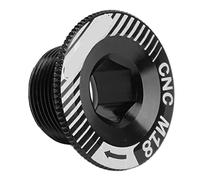 Socobeta Pédalier de Vélo Couvercle de Manivelle Vis de Manivelle Compatible avec Les Accessoires Shimano Ixf en Alliage D'aluminium(Cache manivelle M18 Noir)