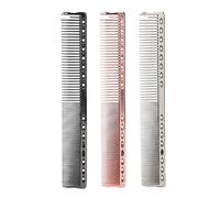 Socobeta Peigne Cheveux 20x5x2 3 Pièces Espace Aluminium Peigne Ensemble Antistatique Large Fine Brosse à Cheveux Outil de Coiffure