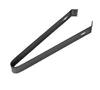 Socobeta Pince à Glaçons Alimentaire en Acier Inoxydable, Pince à Cocktail étroite 17cm, Paquet de 1 (Placage noir)