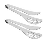 Socobeta Pinces à Steak pour Barbecue, Pince de Cuisson Anti-brûlure en Acier Inoxydable, épaisse pour Griller, Ustensiles de Cuisine, 2 Pièces