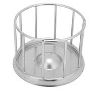 Socobeta Plat de Nourriture pour Reptiles en Acier Inoxydable, Plateau d'eau à Double Usage avec Forme de Rampe Ronde pour L'alimentation des Tortues dans Le Vivarium Domestique o (Petit 12 Pouces)
