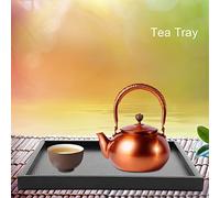 Socobeta Plateau à thé et à café Rectangulaire avec Bords Surélevés, Plateau de Service en Bois Massif Facile à Nettoyer pour Hôtel Restaurant à la Maison (30 * 30)