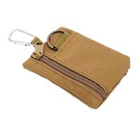 Socobeta Pochette Molle EDC, Pochette Portefeuille en Nylon, Mini étui pour Cartes-clés avec Poche Zippée et Anneau en D pour Le Camping, Les Voyages, la Randonnée, Les Sports de Plein (Couleur du