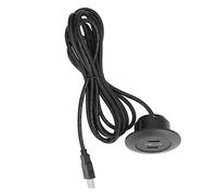 Socobeta Prise de Charge Double USB avec Installation Encastrée pour canapé, Adaptateur de Tension Universel pour Une Charge Rapide, 1 X Prise de pour canapé, Longueur de Ligne de 8,2 Pieds (Noir)