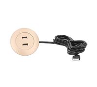 Socobeta Prise de Charge Double USB avec Installation Encastrée pour canapé, Adaptateur de Tension Universel pour Une Charge Rapide, 1 X Prise de pour canapé, Longueur de Ligne de 8,2 Pieds (Or)