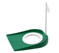 Socobeta Put Cup Training Training Training Practice Tool avec Anneau Intérieur Réglable pour la Pratique Extérieure Intérieure du Drapeau Blanc en Plastique Vert