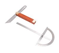 Socobeta Rapporteur D'angle, Règle Réglable en Acier Inoxydable, Jauge Coulissante pour L'artisanat du Travail du Bois, Ensemble de 2 Pièces