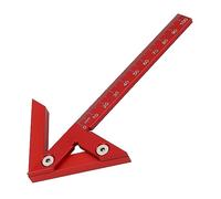 Socobeta Règle de Jauge Centrale en Aluminium de 105 Mm avec Angles de 45 ° à 90 ° pour la Mesure du Travail du Bois et des Métaux