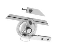 Socobeta Règle de Mesure de Détecteur D'angle de Rapporteur de Biseau Universel en Acier à Haute Résistance à 360 Degrés pour la Mesure D'angle Interne et Externe dans L'usinage