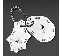 Socobeta Règle de Test de Soudure en Acier épais, Outil de Soudage de Haute Précision pour Mesurer L'acier Inoxydable, Lot de 2