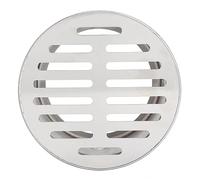 Socobeta Siphon de Sol en Acier Inoxydable, Couvercle de Vidange de Balcon Rond pour Usage Extérieur avec Pince Réglable, 4 Tailles Disponibles (110 bouche plate)