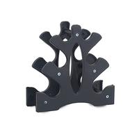 Socobeta Support de Support D'haltères Triangulaire à 3 Niveaux, de Poids pour Exercices de Gymnastique à Domicile, Matériau PP 23x22,5x8,5 Cm