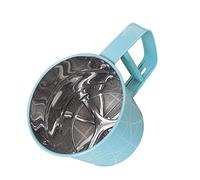 Socobeta Tamis de Cuisson Portatif Résistant de Beau Tamis à Farine D'acier Inoxydable pour L'appareil de Cuisine (Bleu)