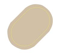 Socobeta Tapis Alimentaire Ovale en Cuir, 2 Pièces, Isolation Résistante à l'huile, Napperon Antidérapant pour Bol, Maison, Hôtel, Table de Restaurant (Gris Clair)