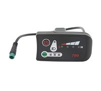 Socobeta Vélo électrique LED Panneau D'affichage de Puissance Vélo électrique Compteur D'affichage avec Prise Mâle 5P étanche pour Guidon de 22.2mm(#1)
