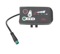 Socobeta Vélo électrique LED Panneau D'affichage de Puissance Vélo électrique Compteur D'affichage avec Prise Mâle 5P étanche pour Guidon de 22.2mm(#2)