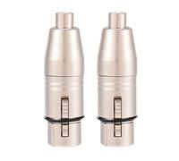Socobeta XLR 3 Broches Femelle à (Compatible avec) Femelle Connecteur Audio Microphone Micro Connecteur Changeur Adaptateur 2 Pcs