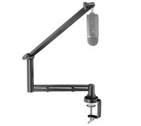 socodox Bras de Microphone, Bras de micro Amélioré avec 7cm Clip de Bureau, Adaptateurs 3/8" et 5/8", Support de microphone Robuste pour Blue Yeti, Podcasts, Gaming, Charge Maximale 2 kg, Noir