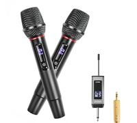 socodox Set de Micro sans Fil UHF, Métallique avec 50 Mètres de Portée | Signal Stable, Faible Latence, Volume Réglable, 8h d'Autonomie et Son Clair, pour Chant, Église, Discours, Mariages