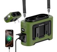 Socool Ventilateur de taille portable à clip - sur ceinture portable 14500 mAh rechargeable alimenté par batterie avec 5 vitesses et lampe de poche, mains libres, refroidissement 40 h pour voyage,