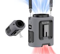 Socool Ventilateur portable à clipser sur ceinture portable, mini ventilateur personnel rechargeable, 4 vitesses 13 000 tr/min, ventilateur de chemise de refroidissement de 25 h, ventilateur de cou à