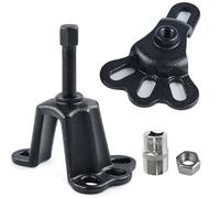 Socpuro Lot de 2 extracteurs universels de roulement de roue avant et d'essieu arrière, kit d'outils de démontage d'essieu de roue de type bride avec boulon de forçage et douille (M16 x 1,5)