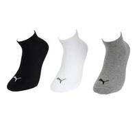 PUMA Mixte Quarter Plain Chaussettes, Gris / Blanc / Noir, 35-38