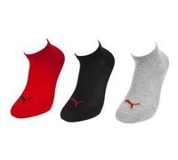 PUMA Mixte Quarter Plain Chaussettes, Noir / Rouge, 43-46