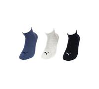 Puma - Quarter Plain 3P, Chaussettes de Sport - Mixte Adulte, Lot de 3, Multicolore (Navy/Grey/Nightshadow Blue), 39/42