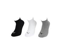 PUMA Mixte Quarter Plain Chaussettes, Gris / Blanc / Noir, 35-38