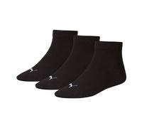 Puma Chaussettes de sport Quarter Plain 3P – lot de 3, mixte adulte, noir, 39-42