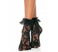 Socquettes En Dentelle Noire Femme Taille Unique Noir