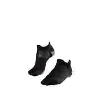 Falke Chaussettes de running RU5 Race Invisible Hommes – respirantes anti-ampoule – Noir/Gris 42-43
