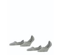 Burlington Chaussettes invisibles Multipack W – lot de 2 paires coton – Gris Light Grey 3400 – 37-38
