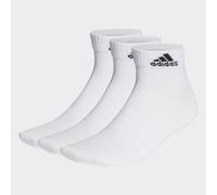 adidas Mixte Thin and Light Ankle Socks 3 Pairs, White / Black, 4.5-6