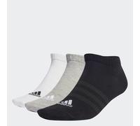adidas Mixte Thin and Light Sportswear Low-Cut Socks 3 Pairs, Medium Grey Heather / White / Black, 10.5-12.5