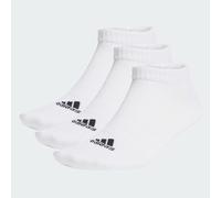 adidas Mixte Thin and Light Sportswear Low-Cut Socks 3 Pairs, White / Black, 13-14.5